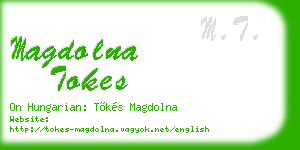 magdolna tokes business card