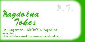 magdolna tokes business card